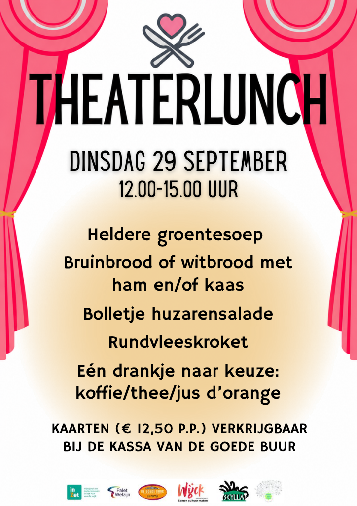 DGB De Leyens Theaterlunch dinsdag 29 september 2026 inhoud