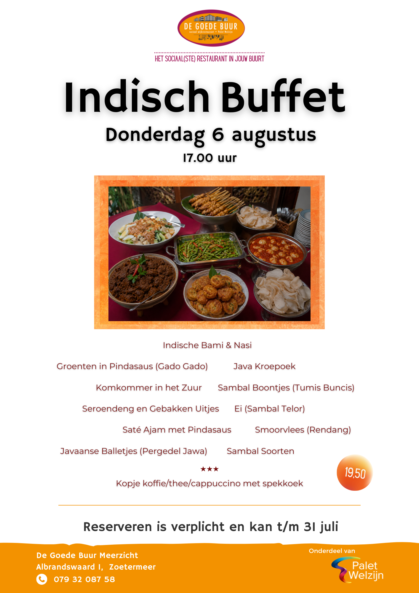 DGB Meerzicht Indisch Buffet donderdag 6 augustus 2026